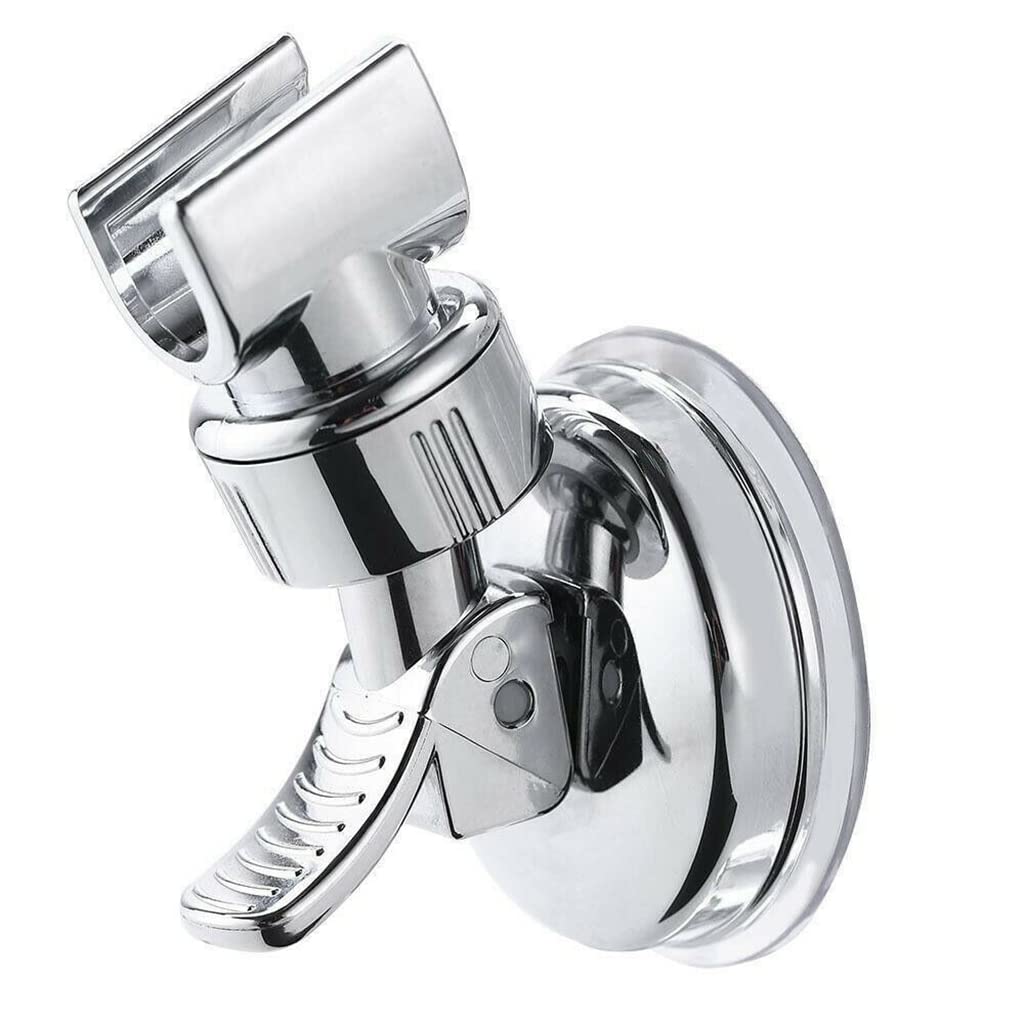 HASTHIP Adjustable Shower Head Holder, Bathroom Suction Cup Handheld Shower Head Bracket No Drill Shower Head Bracket with Chrome Polished for Bathroom HASTHIP Adjustable Shower Head Holder, Bathroom Suction Cup Handheld Shower Head Bracket No Drill Shower Head Bracket with Chrome Polished for Bathroom